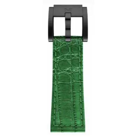 TW Marc Coblen karkötő Uhrenband bőr 22 mm Kroko dunkelgrün LB_DG_K_B