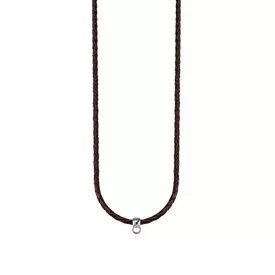   Esprit Női Lánc bőr barna ezüst Charmskette 75 cm ESNL92070B750