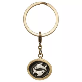   Konplott nyaklánc kiegészítő medál Zodiac Pisces/Fische fekete antique réz