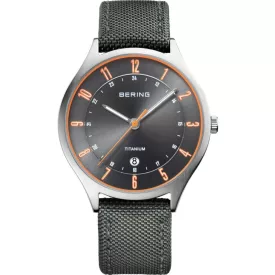   Bering férfi óra karóra Titan Ultra vékony - 11739-879 Textil