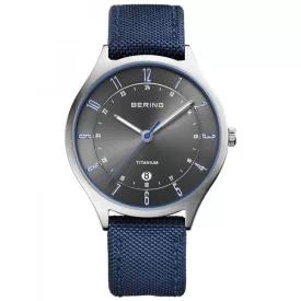   Bering férfi óra karóra Titan Ultra vékony - 11739-873 Textil