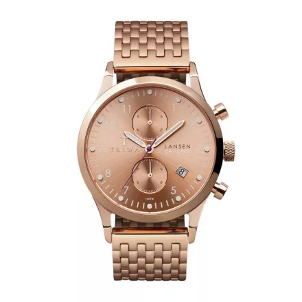 Triwa Unisex férfi női óra karóra LCST104-BR021414 rózsa Lansen Chrono