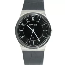   Bering Unisex férfi női óra karóra vékony kerámia - 32235-447 bőr Kroko