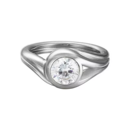 Esprit Női gyűrű ezüst Glamour Solitaire cirkónia ESRG92036A1 56 (17.8 mm Ø)