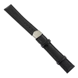   Ingersoll Ersatzband Óra Karóra bőr fekete Eidechsen Faltschl.18 mm