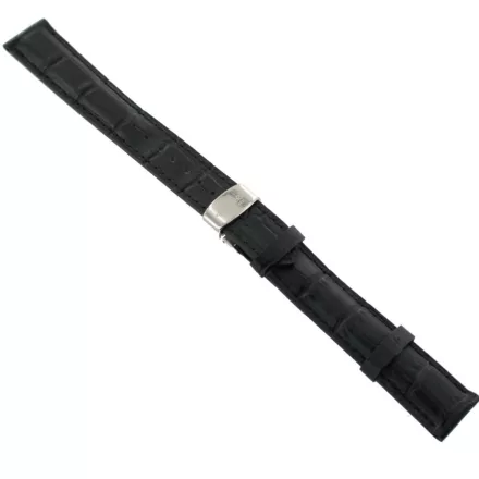Ingersoll Ersatzband Óra Karóra bőr fekete Kroko Faltschl.20 mm XL