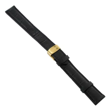 Ingersoll Ersatzband Óra Karóra bőr fekete Kroko Faltschl.arany 20 mm XL