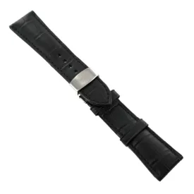   Ingersoll Ersatzband Óra Karóra bőr fekete Kroko Faltschl. 25 mm