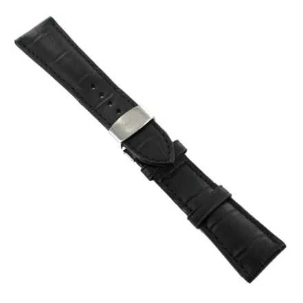 Ingersoll Ersatzband Óra Karóra bőr fekete Kroko Faltschl. 25 mm