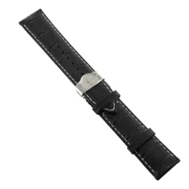   Ingersoll Ersatzband Óra Karóra bőr fekete Kroko Faltschl. 24 mm