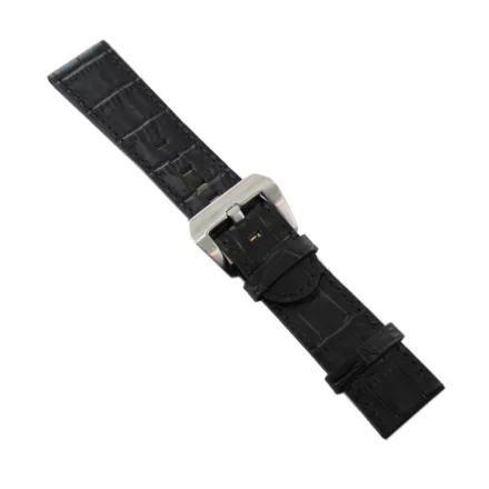 Ingersoll Ersatzband Óra Karóra bőr fekete Kroko dornkapcsoló SI 24 mm