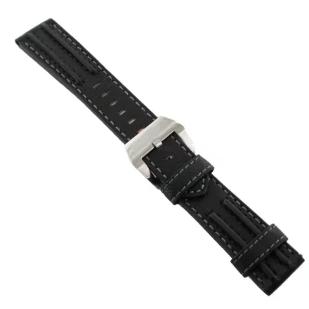 Ingersoll Ersatzband Óra Karóra bőr sw / rot Naht kék dornkapcsoló 24 mm