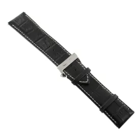   Ingersoll Ersatzband Óra Karóra bőr fekete Kroko Spezialschl. 24 mm