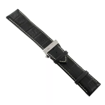 Ingersoll Ersatzband Óra Karóra bőr fekete Kroko Spezialschl. 24 mm