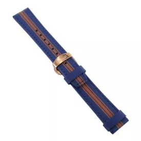   Ingersoll Ersatzband Óra Karóra bőr kék / narancssárga Faltschl. rosegold 22 mm