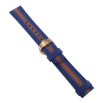 Ingersoll Ersatzband Óra Karóra bőr kék / narancssárga Faltschl. rosegold 22 mm