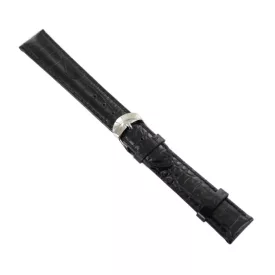   Ingersoll Ersatzband Óra Karóra bőr fekete Kroko dornkapcsoló SI 18 mm