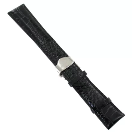 Ingersoll Ersatzband Óra Karóra bőr fekete g. Kroko Faltschl. Si 24 mm XL