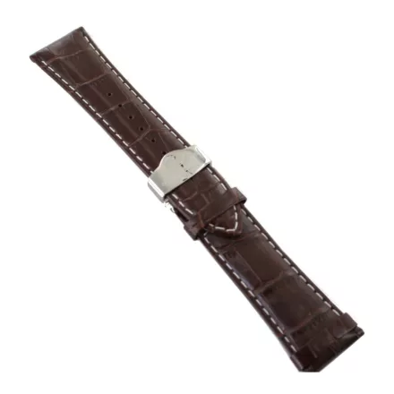 Ingersoll Ersatzband Óra Karóra bőr barna Naht fehér Kroko Faltschl. 26 mm