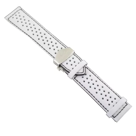 Ingersoll Ersatzband Óra Karóra bőr fehér Löcher Faltschl. Si 24 mm