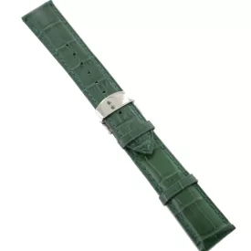   Ingersoll Ersatzband Óra Karóra bőr zöld matt Kroko Faltschl. Si 22 mm