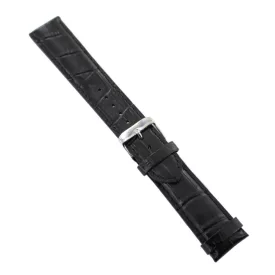   Ingersoll Ersatzband Óra Karóra bőr fekete Kroko dornkapcsoló SI 22 mm