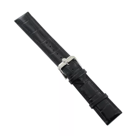 Ingersoll Ersatzband Óra Karóra bőr fekete g. Kroko dornkapcsoló Si 22 mm