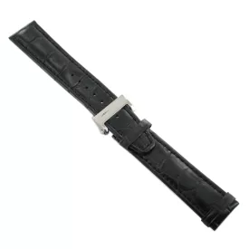   Ingersoll Ersatzband Óra Karóra bőr fekete m/g Kroko Faltschl. Spez. Si 22 mm