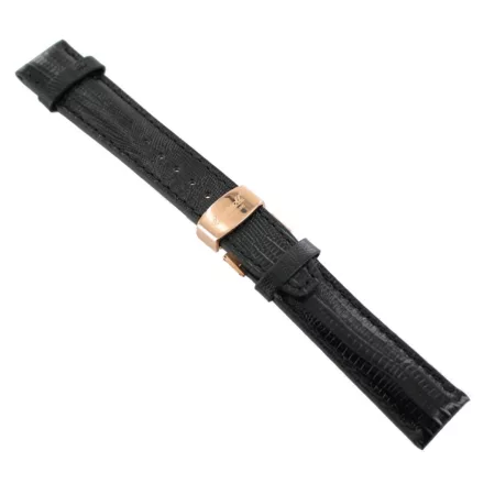 Ingersoll Ersatzband Óra Karóra bőr fekete Eidechsen Faltschl. rosegold 20 mm