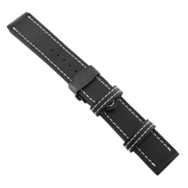   Ingersoll Ersatzband Óra Karóra bőr fekete Naht ws Összecsukható csat sw 23 mm