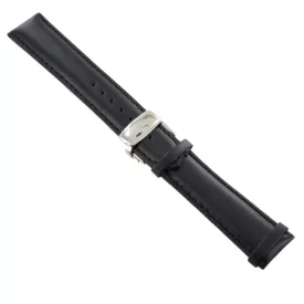   Ingersoll Ersatzband Óra Karóra bőr fekete Naht sw dornkapcsoló Si 22 mm