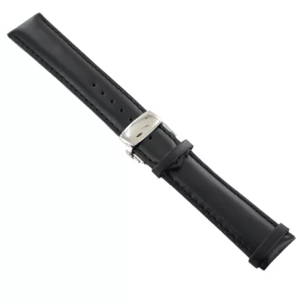 Ingersoll Ersatzband Óra Karóra bőr fekete Naht sw dornkapcsoló Si 22 mm