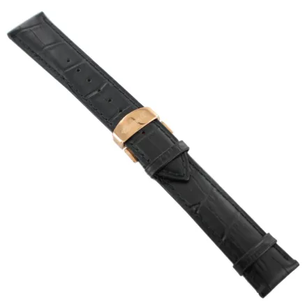 Ingersoll Ersatzband Óra Karóra bőr fekete Kroko Faltschl. rosegold 22 mm