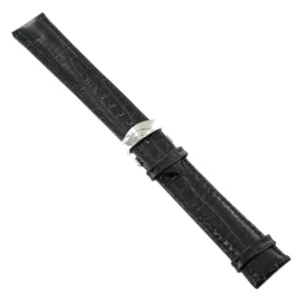   Ingersoll Ersatzband Óra Karóra bőr fekete g. Kroko Összecsukható csat Si 20 mm