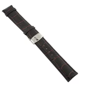   Ingersoll Ersatzband Óra Karóra bőr sötét barna Kroko Faltschl. Si 22 mm