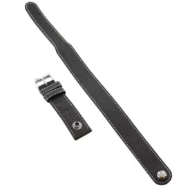   Ingersoll Ersatzband Óra Karóra bőr fekete Naht fehér Niete Dornschl. Si 22 mm