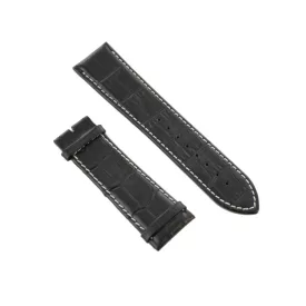   Ingersoll Ersatzband Óra Karóra bőr fekete Naht fehér Kroko 24 mm