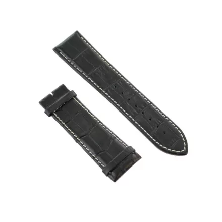 Ingersoll Ersatzband Óra Karóra bőr fekete Naht fehér Kroko 24 mm