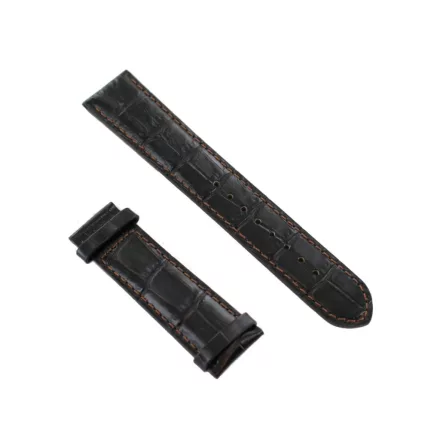 Ingersoll Ersatzband Óra Karóra bőr dunkelbraun Kroko Naht narancssárga 22 mm