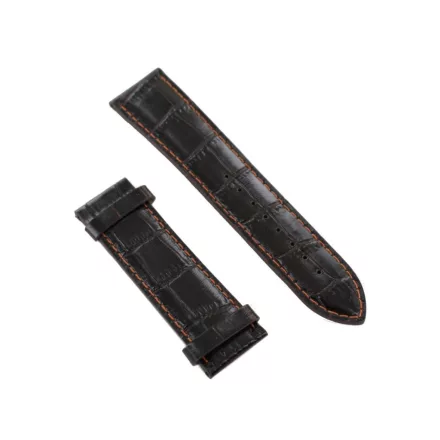 Ingersoll Ersatzband Óra Karóra bőr dunkelbraun Kroko Naht narancssárga 24 mm