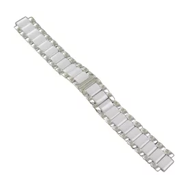   Ingersoll Ersatzband Óra Karóra nemesacél kerámia Faltschl. ezüst / fehér IN5012 18 mm