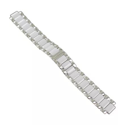 Ingersoll Ersatzband Óra Karóra nemesacél kerámia Faltschl. ezüst / fehér IN5012 18 mm