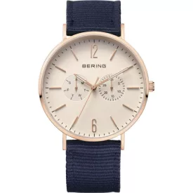   Bering Unisex férfi női óra karóra Ultra vékony - 14240-664 / bőr