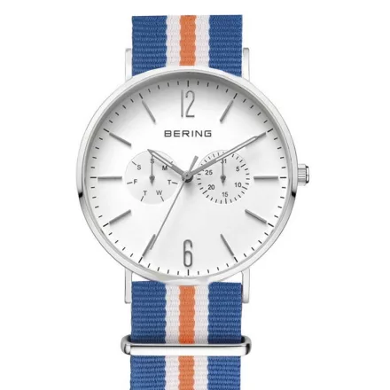 Bering férfi óra karóra Ultra vékony 14240-404 színes Textil
