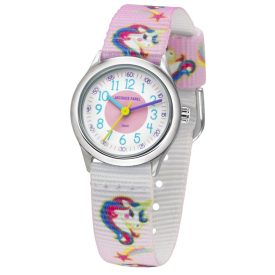   JACQUES FAREL gyerek óra karóra analóg Textilband HCC 042 Einhorn
