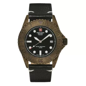   Swiss Alpine Military férfi óra analóg Vintage 7051.1587SAM bőr