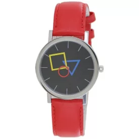   Aristo Bauhaus Unisex férfi női óra nemesacél 4D86IR bőr rot