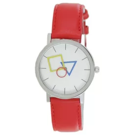   Aristo Bauhaus Unisex férfi női óra nemesacél 4D85IR bőr rot