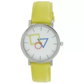   Aristo Bauhaus Unisex férfi női óra nemesacél 4D85IG bőr sárga