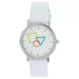   Aristo Bauhaus Unisex férfi női óra nemesacél 4D85IW bőr fehér